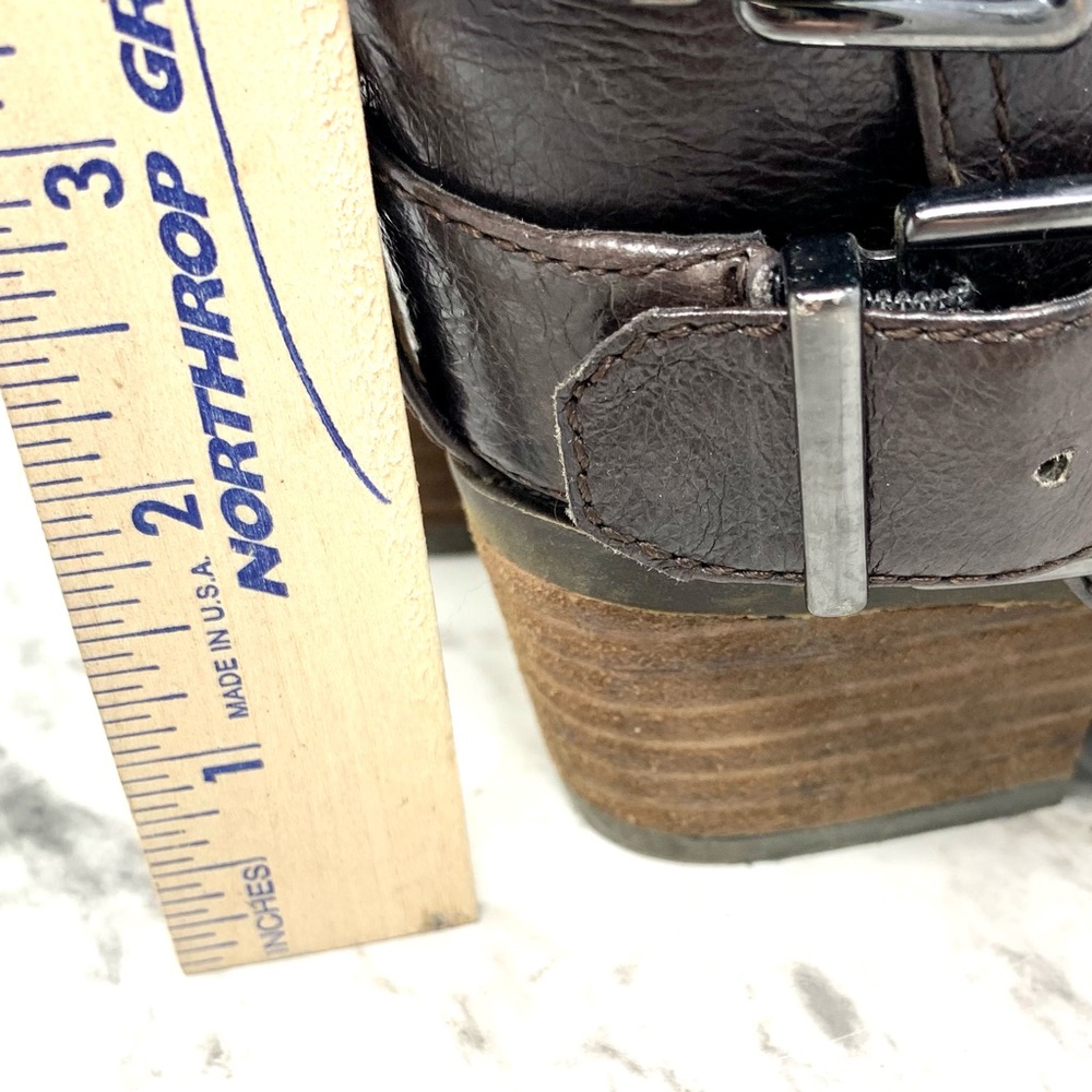 Jessica Simpson Teagan Wrap Harness Boots 5/35 Petite Western Bohemian Moto Edgy - Picture 12 of 13